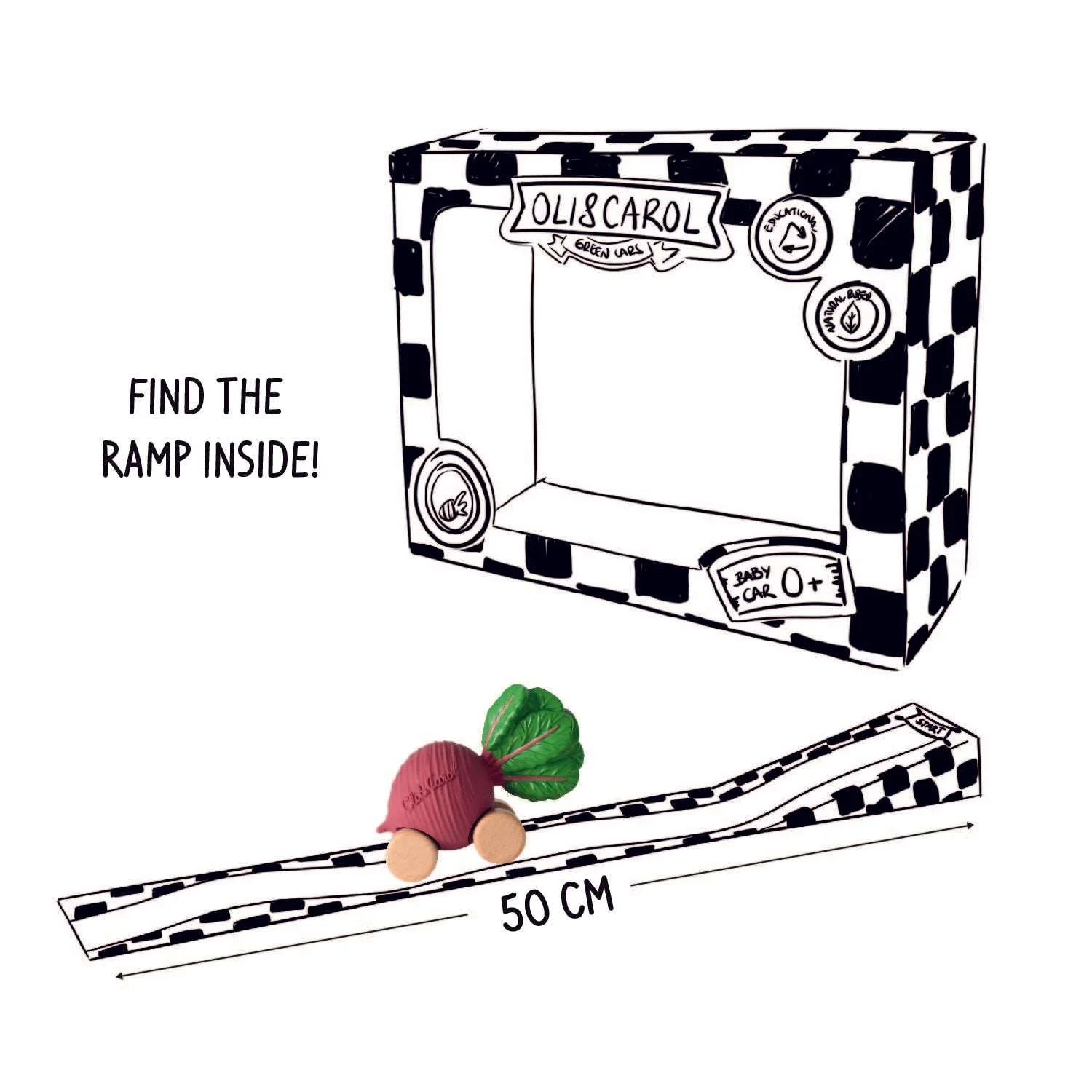 Betty The Beetroot Baby Car Toy - Image 3