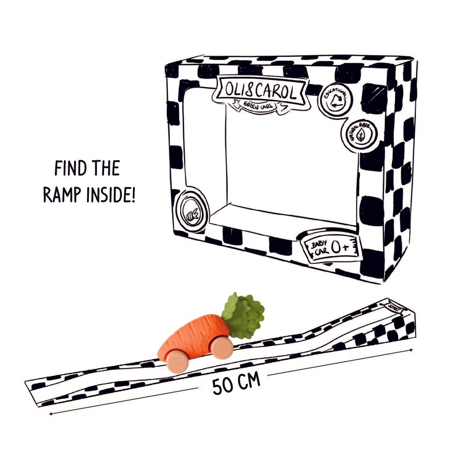 Cathy The Carrot Baby Car Toy - Image 3