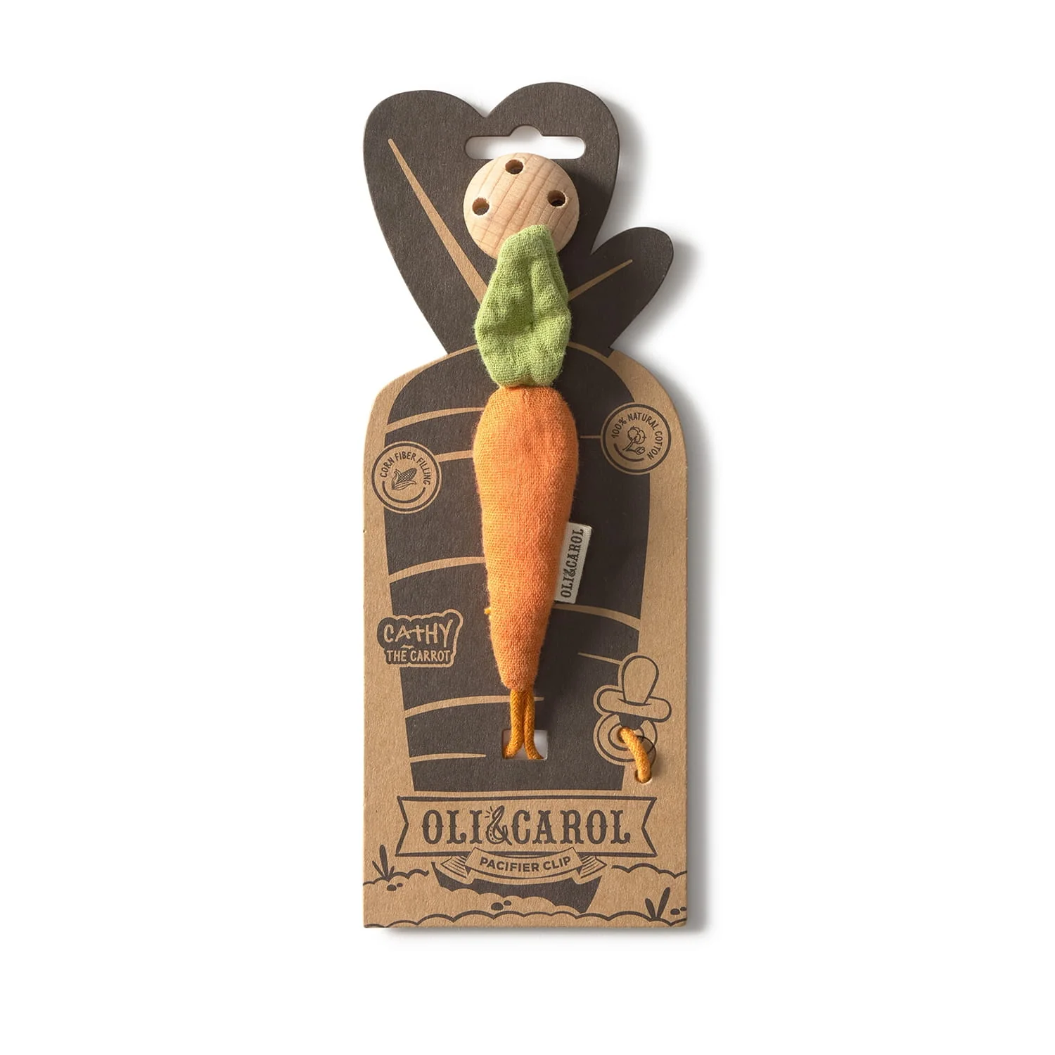 Cathy the Carrot Pacifier Clip - Image 6