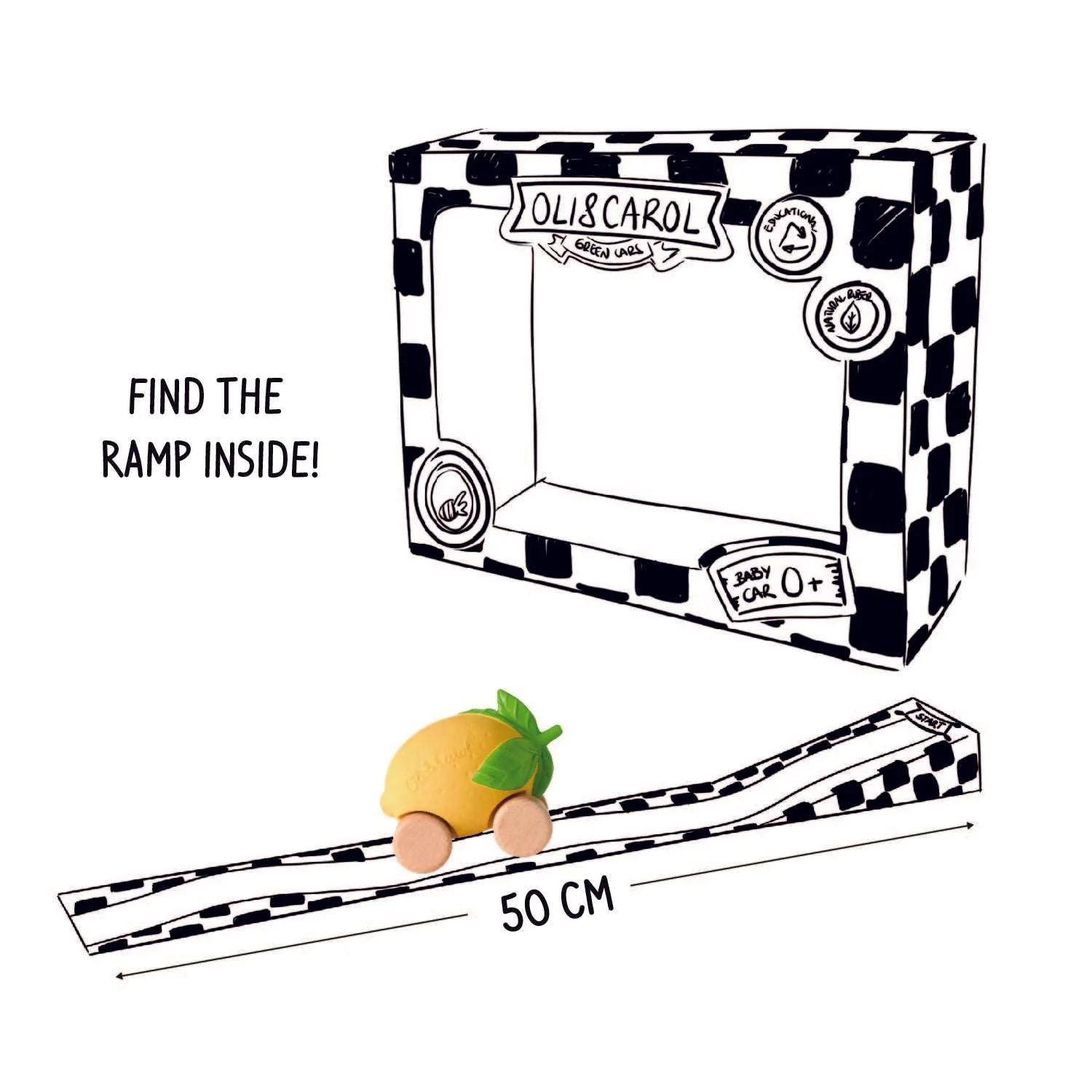 Lou The Lemon Baby Car Toy - Image 3
