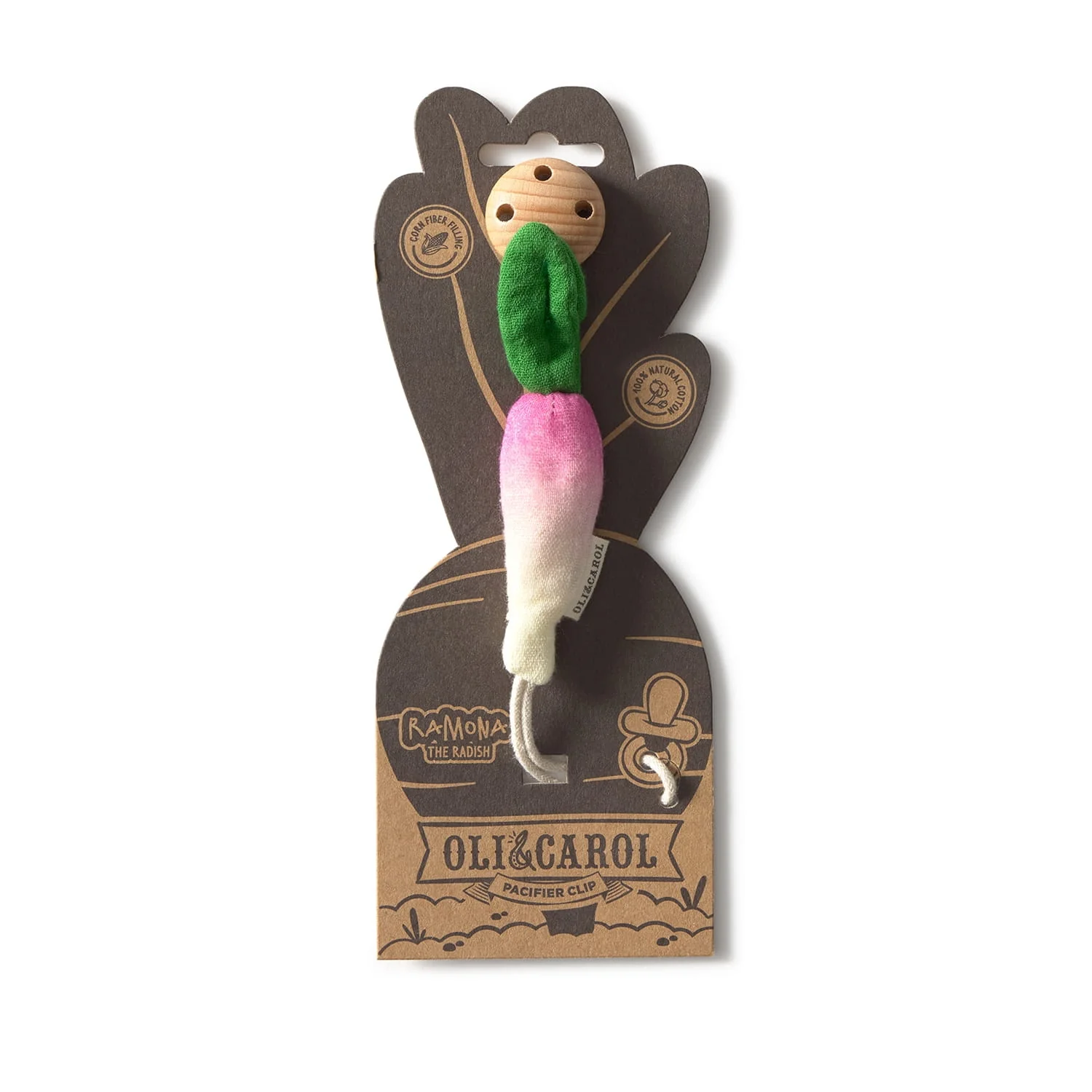 Ramona the Radish Pacifier Clip - Image 6