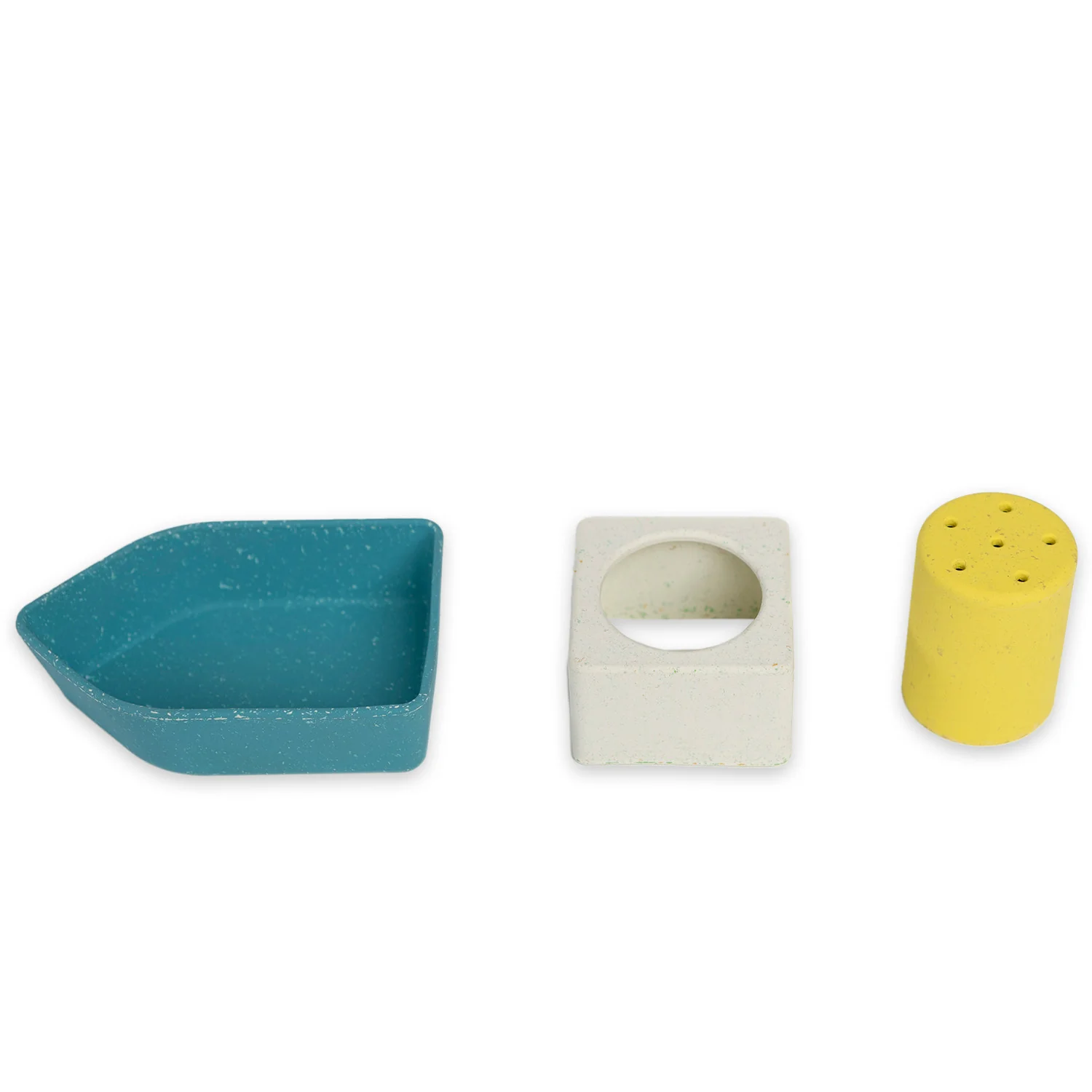 Upcycled Rubber Bath Toy Boat Yellow - Image 3