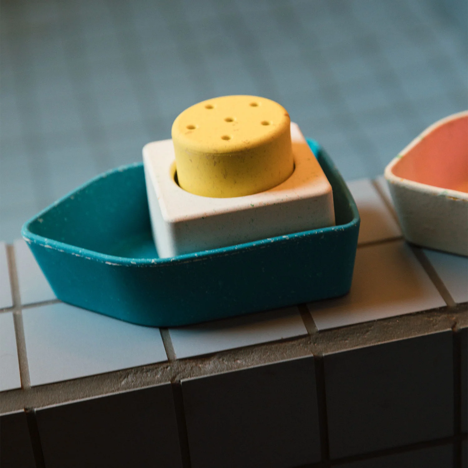 Upcycled Rubber Bath Toy Boat Yellow - Image 9
